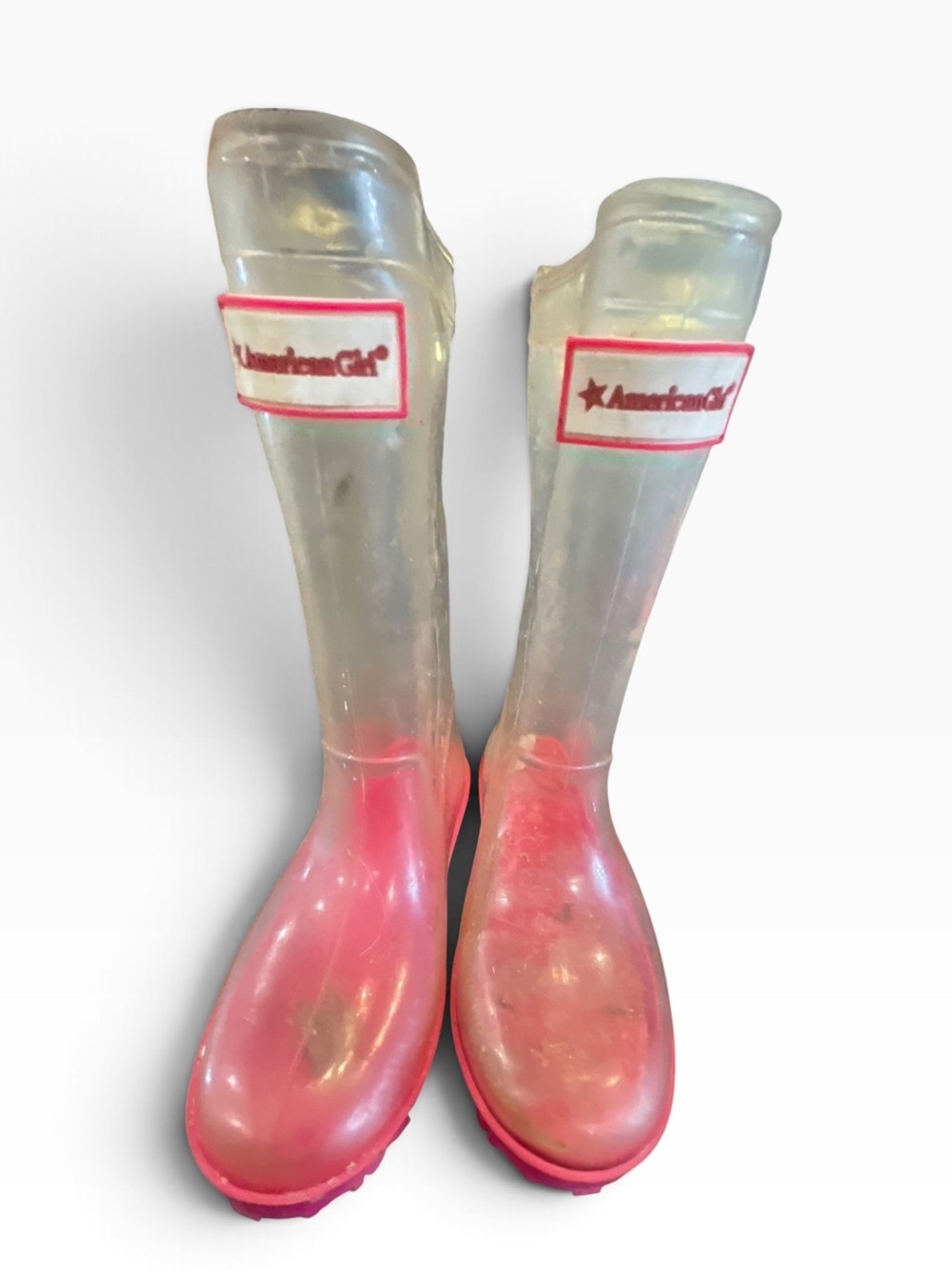 American Girl wellie wisher Clear Kids Rain Boots